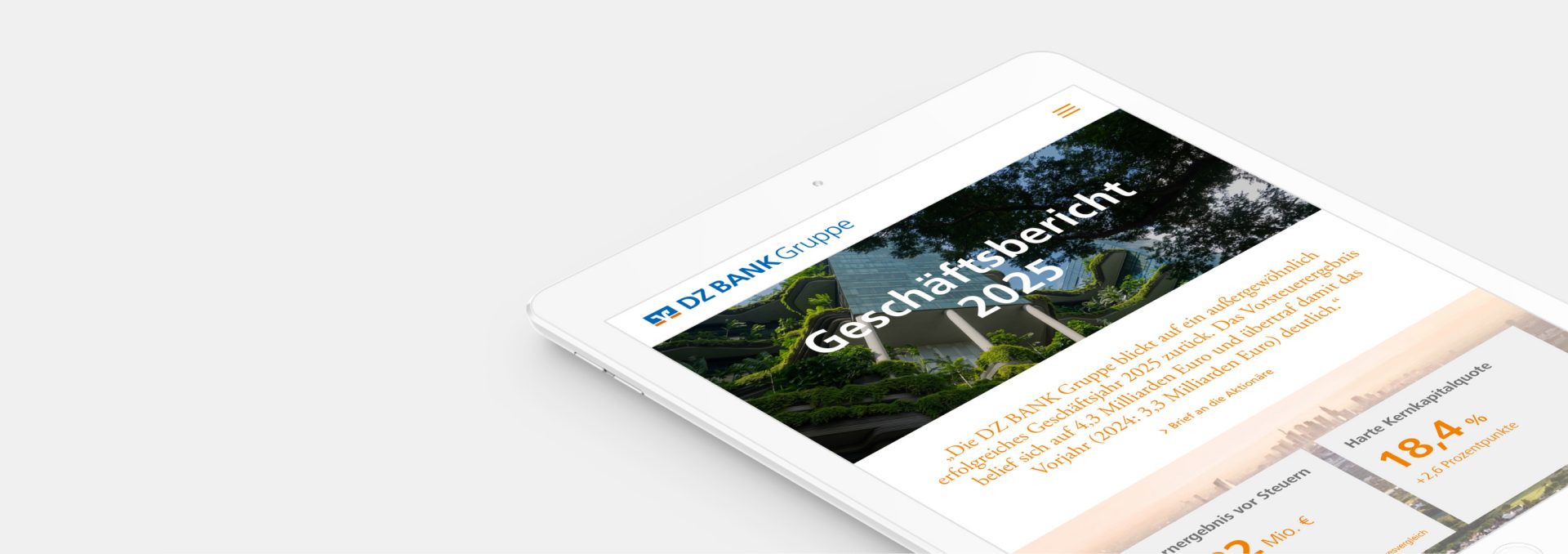 Das Bild zeigt ein elektronisches Gerät, vermutlich ein Tablet. Auf dem Bildschirm ist eine Webseite oder ein elektronisches Dokument zu sehen, das Informationen über Gynakologie enthält.