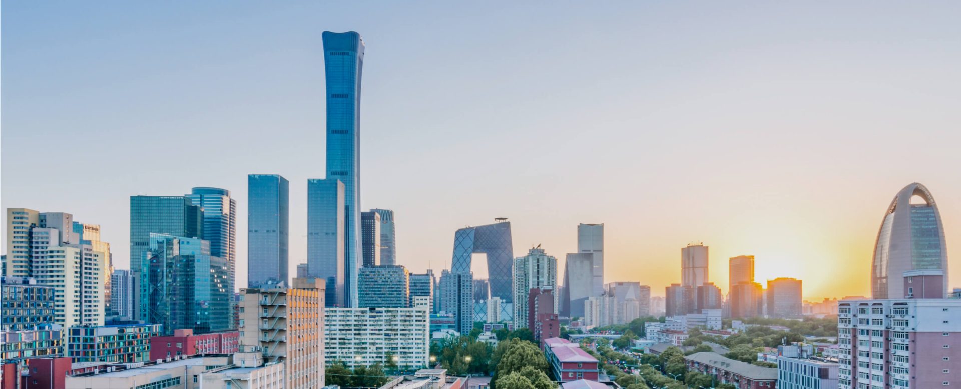 Dawn at the CBD – the Central Business District of Beijing, where the DZ BANK representative office for China is located